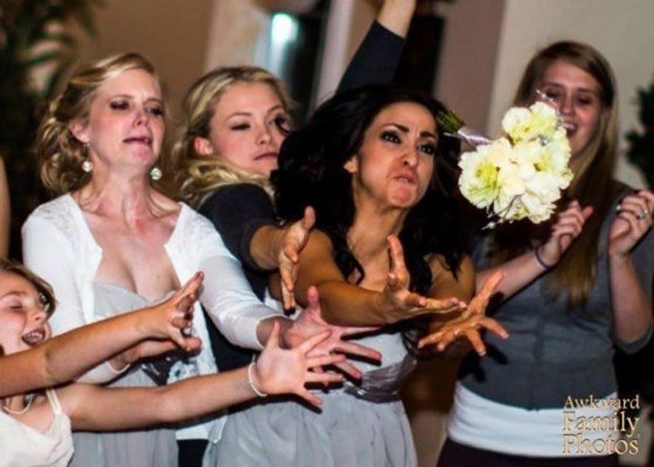 Women do love flowers, especially the wedding bouquet.