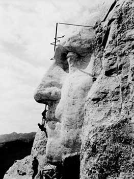 George Washington Being Carved into Mt. Rushmore (1934)