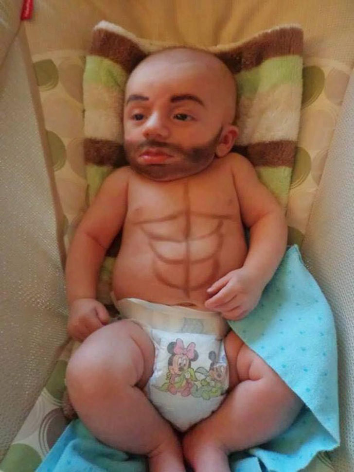 The baby was Joe Rogan for his First Halloween