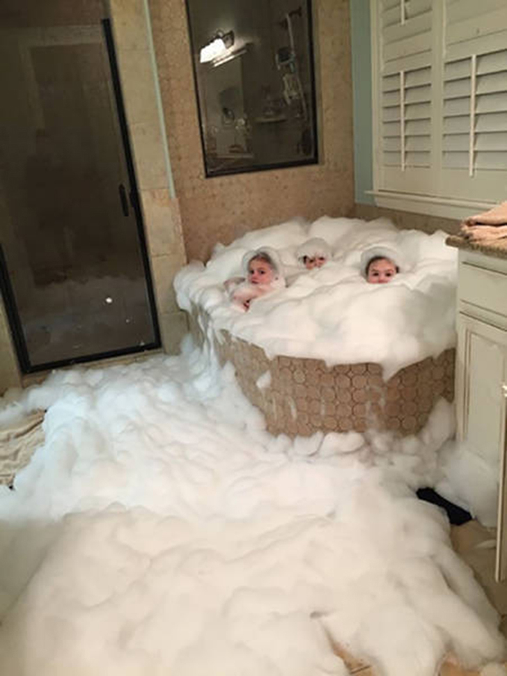 A disastrous bubble bath