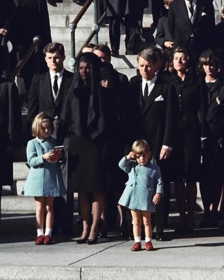 3-year-old John F. Kennedy Jr. raised his hand to salute his dad one last time - 1963
