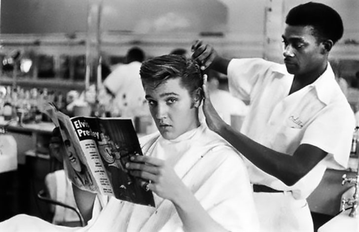 Elvis Presley got his mop tightened up in Memphis - 1956