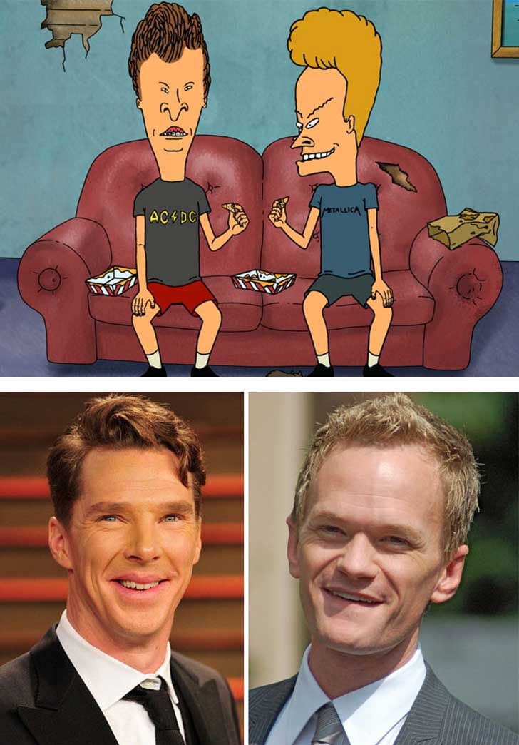 Neil Patrick Harris And Benedict Cumberbatch Look Like Beavis And Butt-Head.