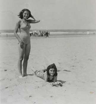 Anne and Margot Frank at the Beach (1930s)